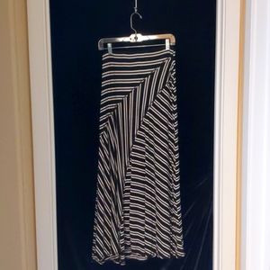 Black & White striped maxi skirt